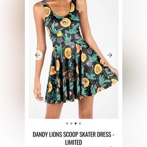 Blackmilk clothing dandy lions scoop skater dress